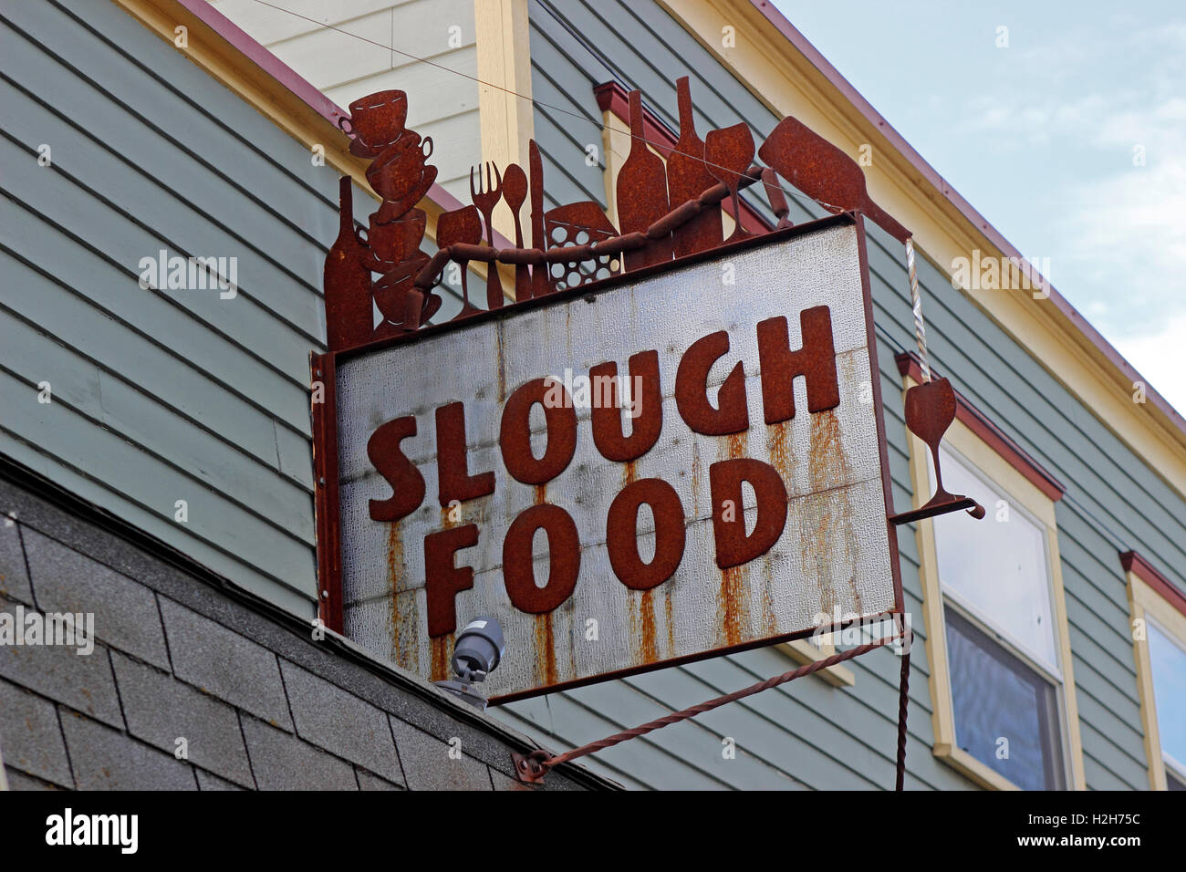 Shop anmelden Restaurant Slough Food Shop Edison Washington State USA Pacific Coast Stockfoto