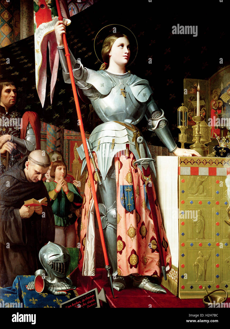 "Jeanne d'Arc " Jeanne d'Arc bei der Krönung von Karl VII. Stockfoto