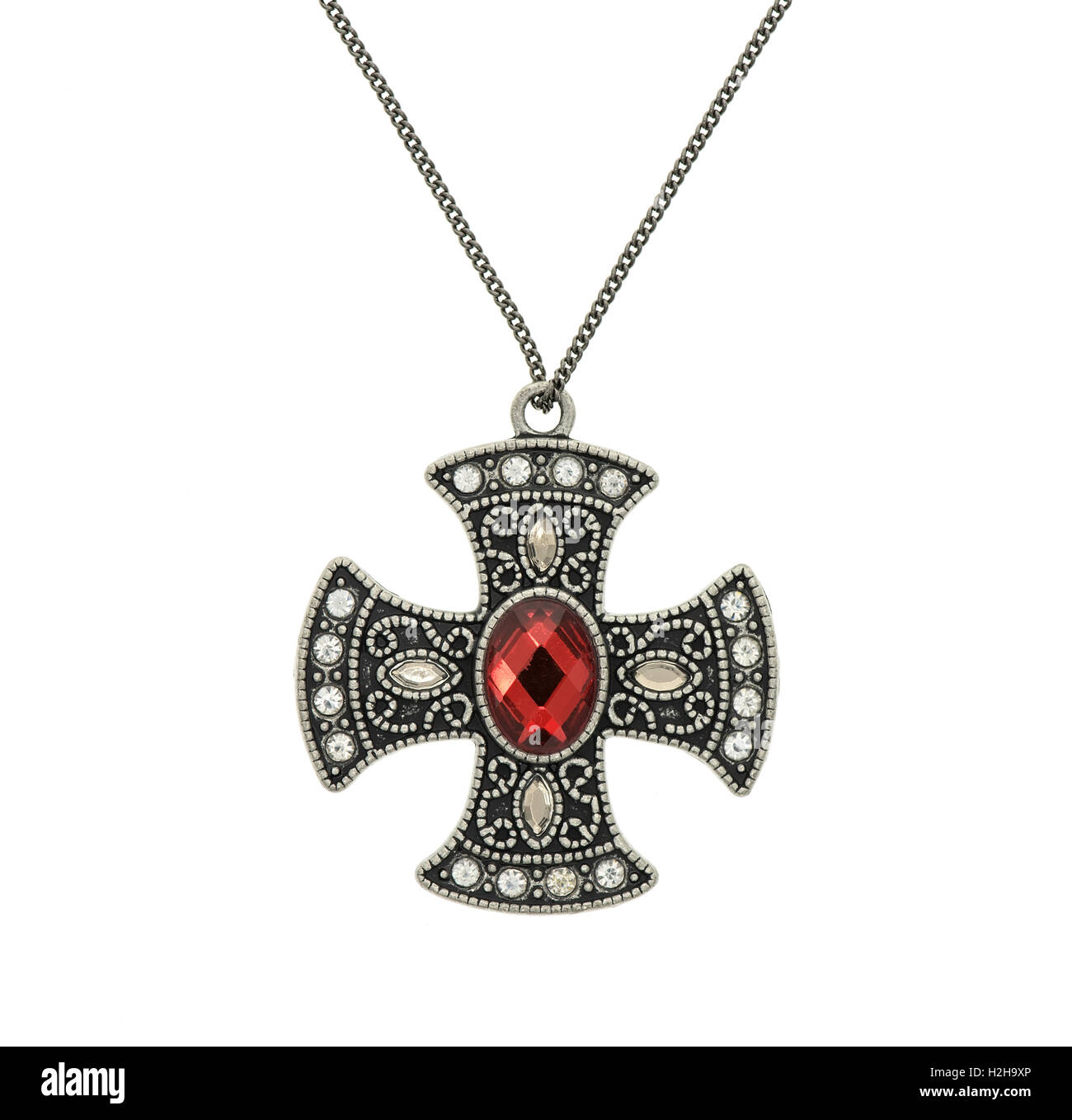 Nahaufnahme von Kreuz Anhänger Stockfoto