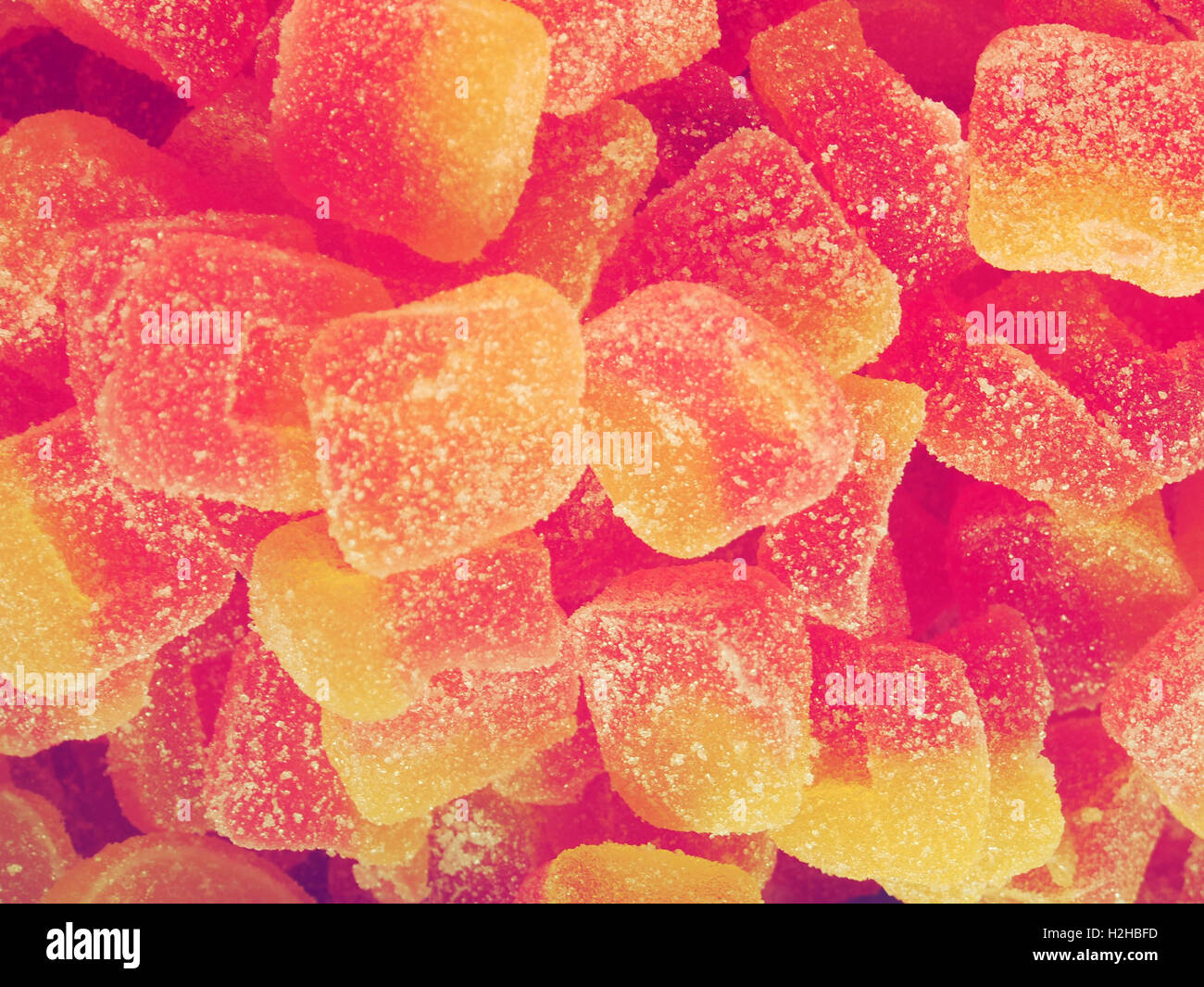 Bunte Süßigkeiten. Retro-Stil Foto Stockfoto