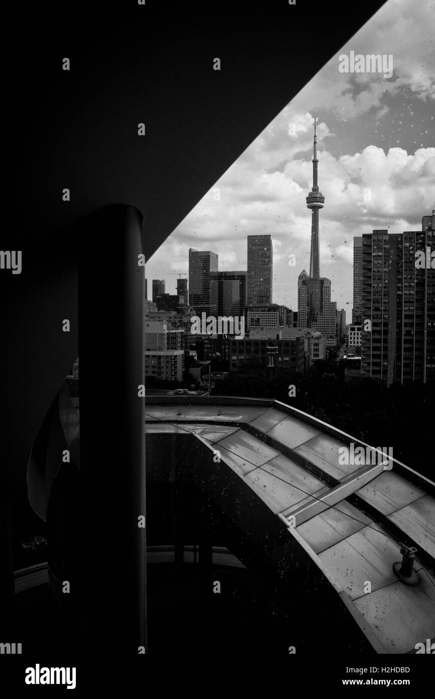 Blick auf den CN Tower in Toronto, Kanada. Stockfoto