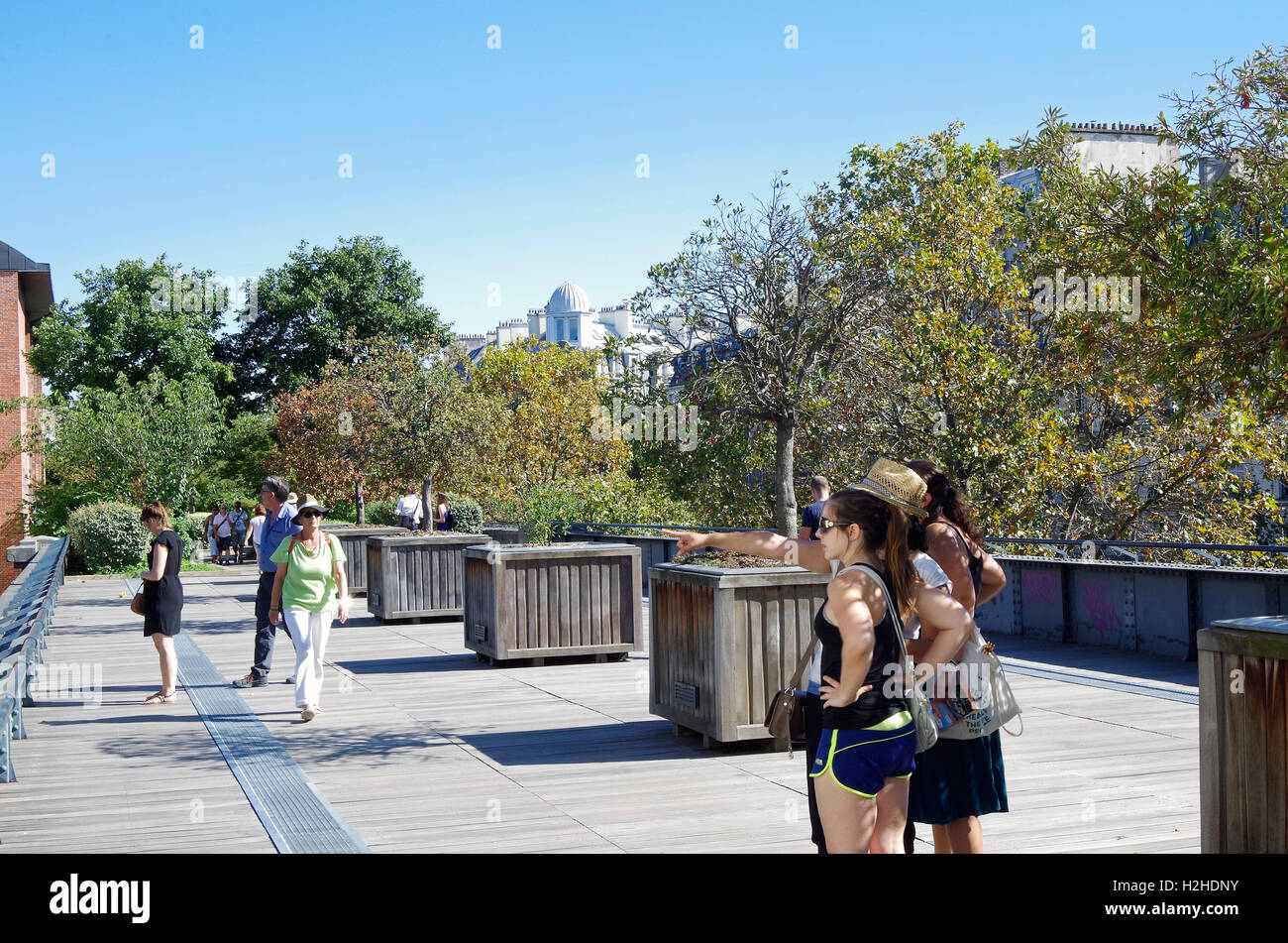 Paris Frankreich Promenade Plantée, Garten am Viadukt Stockfoto