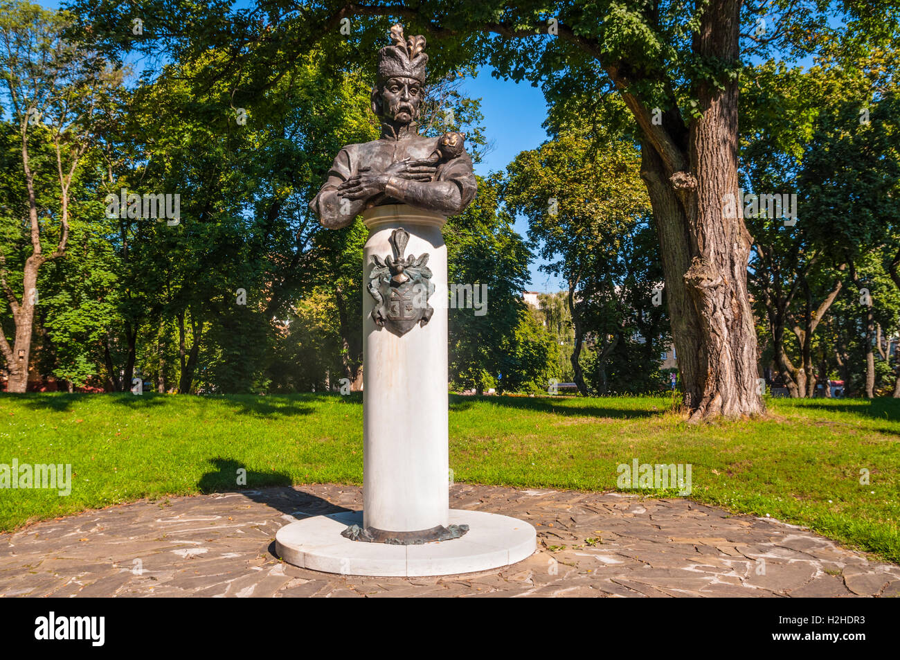 Das Denkmal für den Hetman Mazepa in Tschernihiw, Ukraine Stockfoto