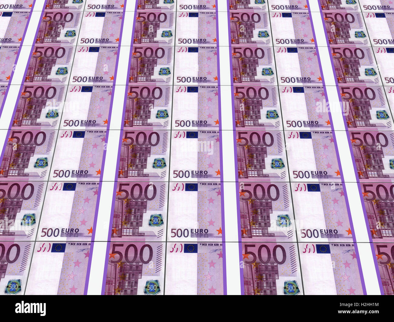 Stapel von Euro-Banknoten Stockfoto