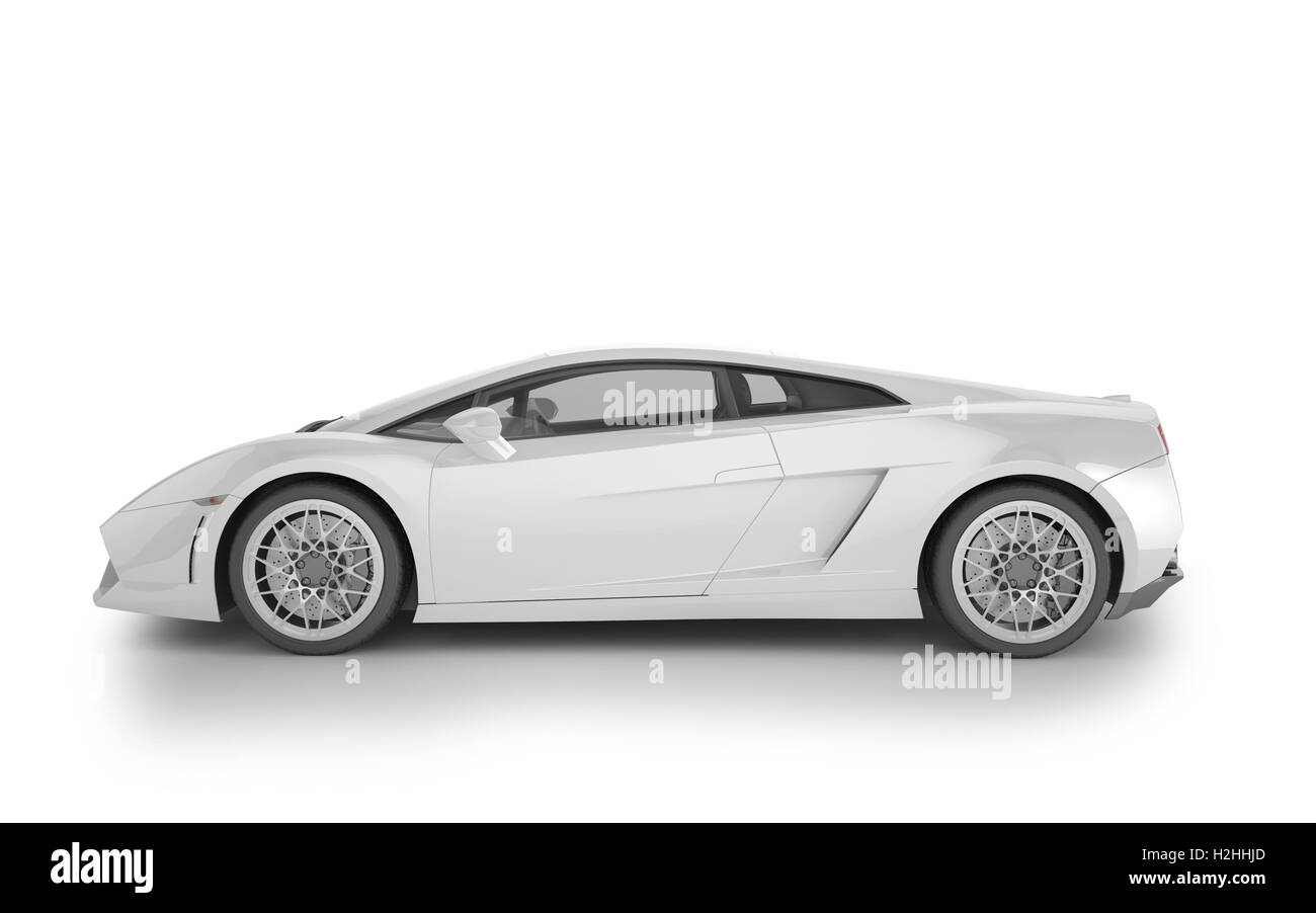 Sportwagen mit leeren Oberfläche für Ihre kreative Gestaltung. Stockfoto