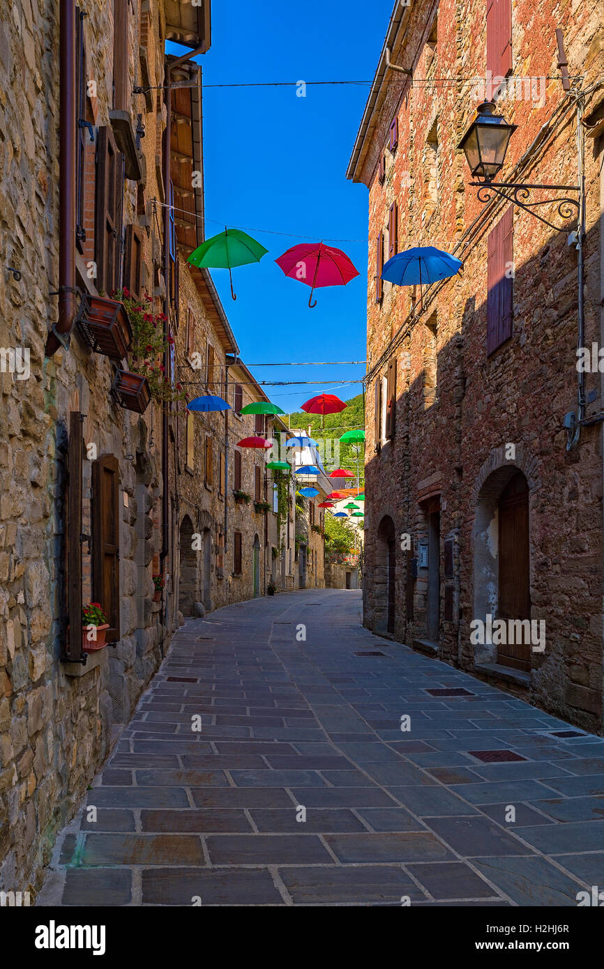 Italien Emilia Romagna Francigena Weg - Cassio - das Dorf Stockfoto