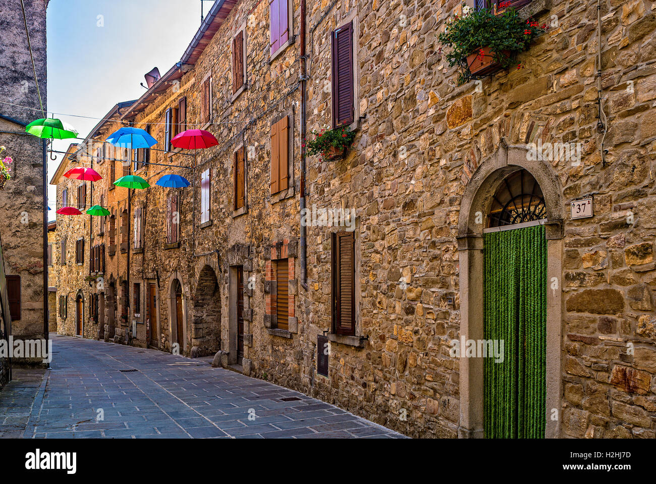 Italien Emilia Romagna Francigena Weg - Cassio - das Dorf Stockfoto