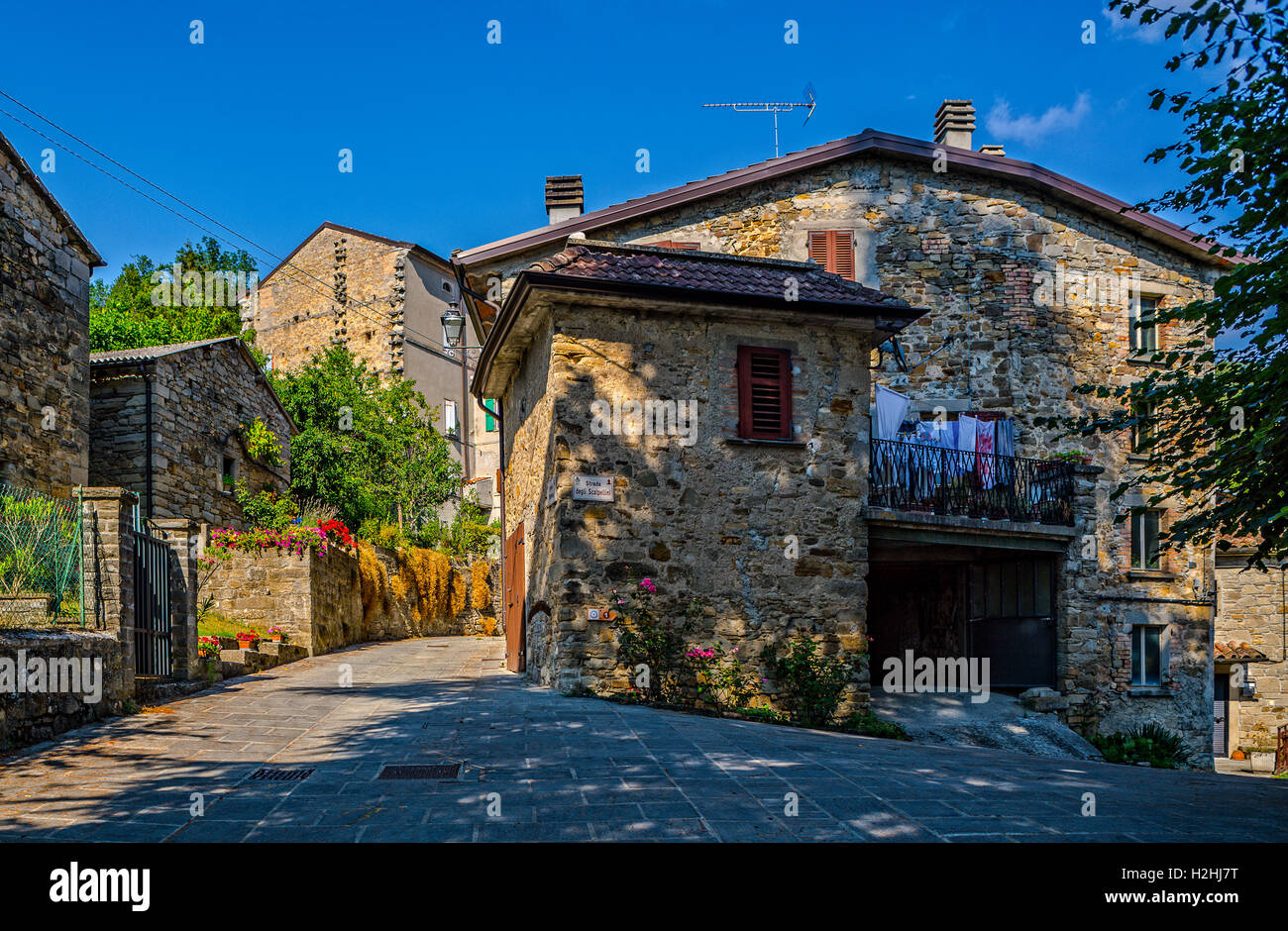Italien Emilia Romagna Francigena Weg - Cassio - Romea Straße Stockfoto