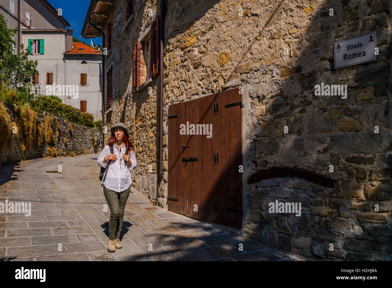 Italien Emilia Romagna Francigena Weg - Cassio - Romea Straße Stockfoto