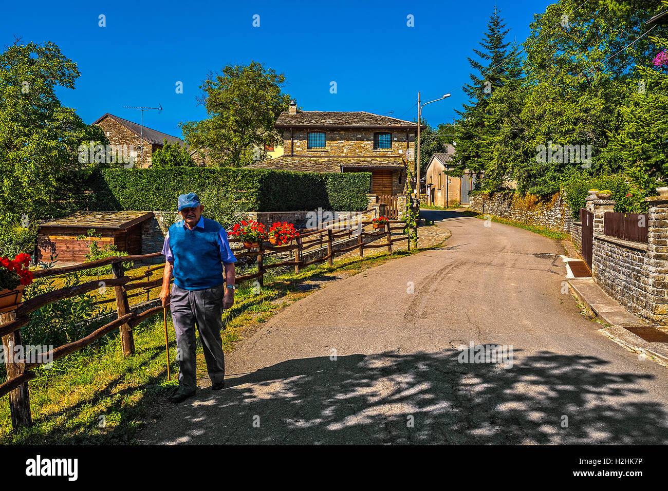 Italien Emilia Romagna Francigena Weg - Castellonchio - Dorf Stockfoto