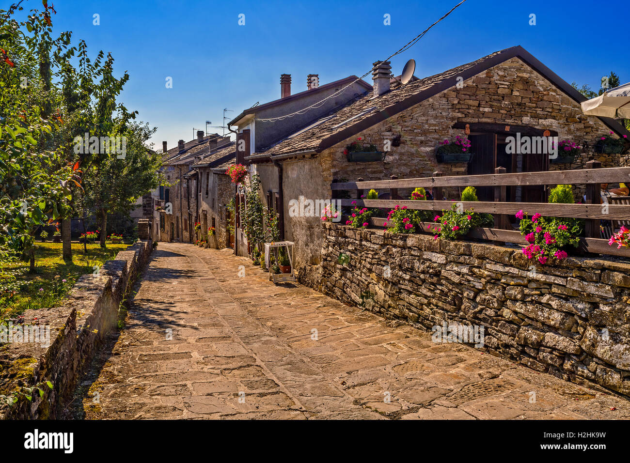 Italien Emilia Romagna Francigena Weg - Castellonchio - Dorf Stockfoto