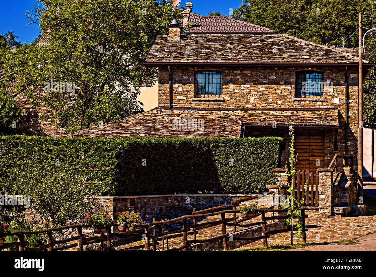 Italien Emilia Romagna Francigena Weg - Castellonchio - Haus Stockfoto