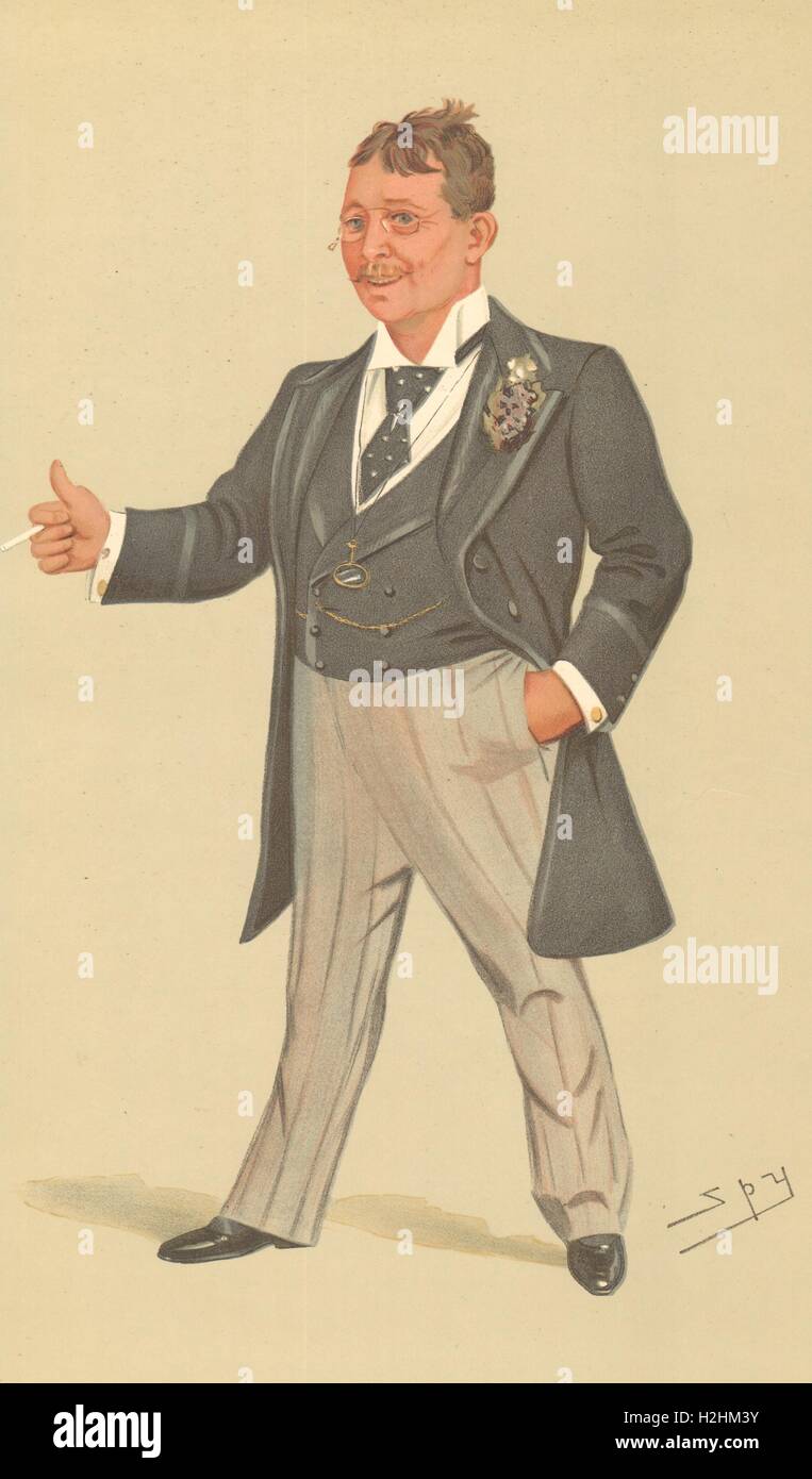 VANITY FAIR SPION CARTOON. Barrett ich Barnato "Barney". Südafrika. Von Spy. 1895 Stockfoto