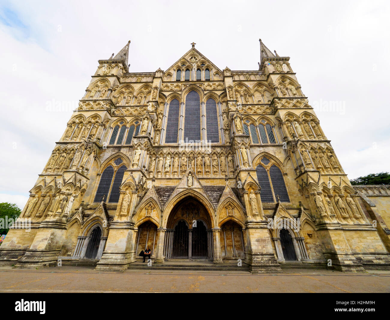 Kathedrale von Salisbury oder Kathedrale der Heiligen Jungfrau Maria - Wiltshire, England Stockfoto
