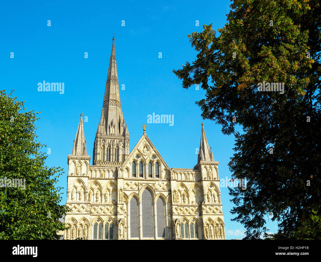 Kathedrale von Salisbury oder Kathedrale der Heiligen Jungfrau Maria - Wiltshire, England Stockfoto