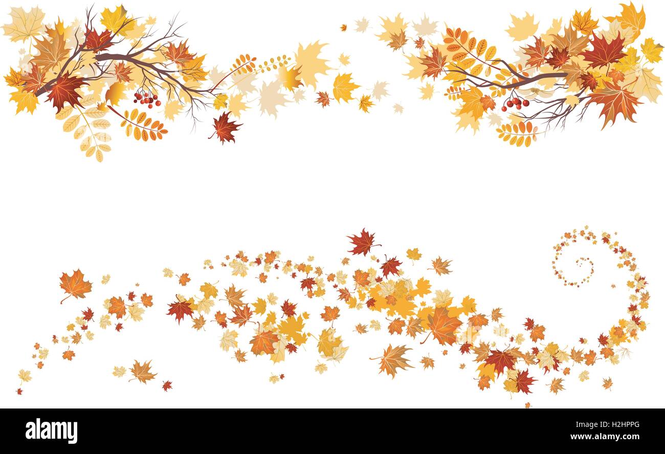 Herbstlaub Grenze Stock Vektor