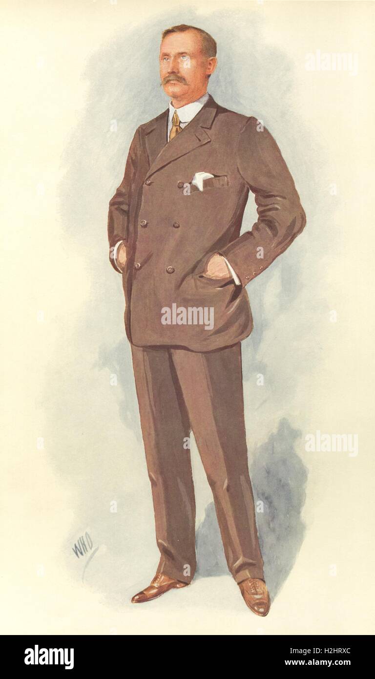 VANITY FAIR SPION CARTOON. Col John McAusland Denny "Philip". Kilmarnock MP. 1910 Stockfoto