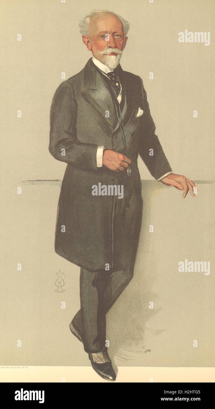 SPION-CARTOON. Pierre Cambon "Seine Exzellenz, der Botschafter Frankreichs". Frankreich. 1912 Stockfoto