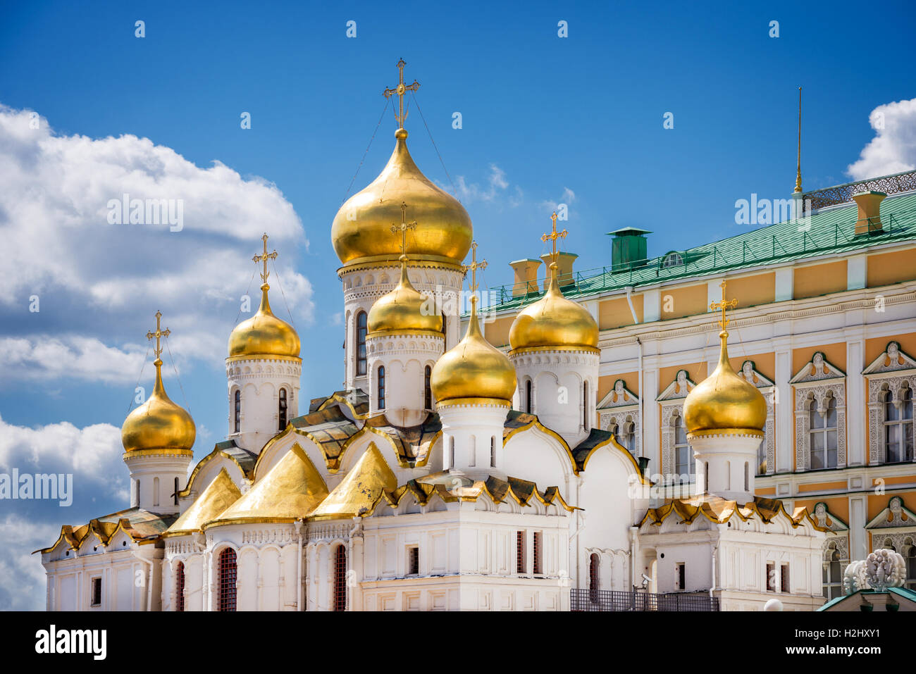 Kathedrale der Verkündigung am Cathedral Square, Moskauer Kreml, Russland Stockfoto