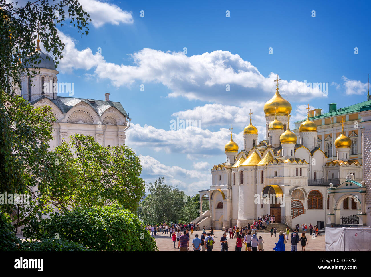 Kathedrale Sqaure im Moskauer Kreml, Russland Stockfoto