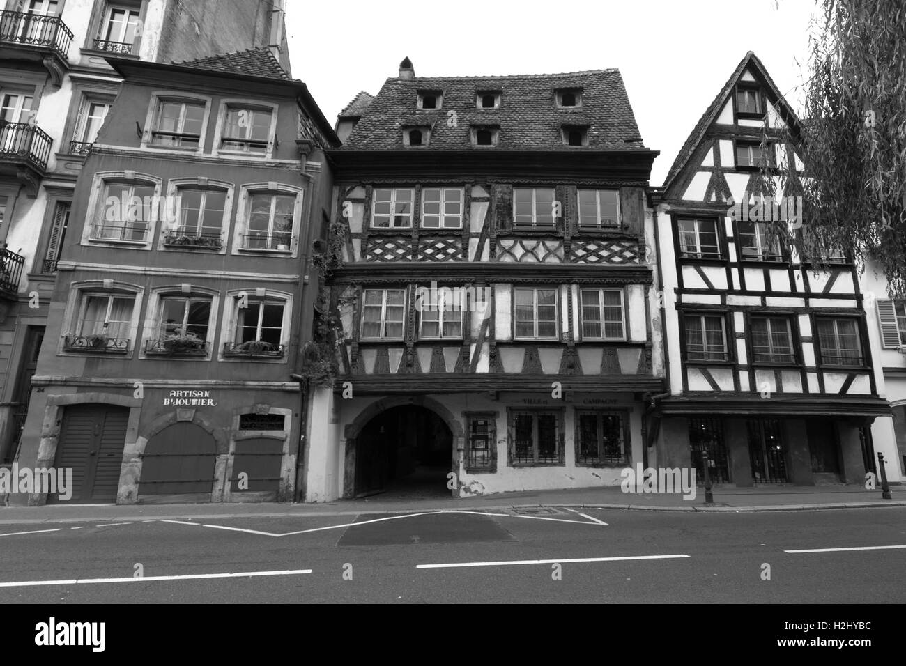 Fachwerk Haus in einer Straße in Strassburg in Frankreich Stockfoto