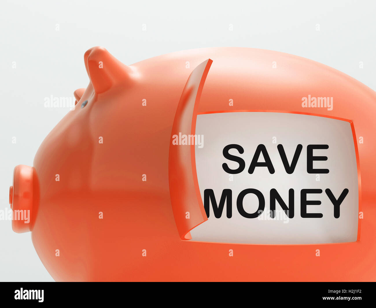 Spardose Piggy speichern zeigt, ganz abgesehen von Fonds Stockfoto