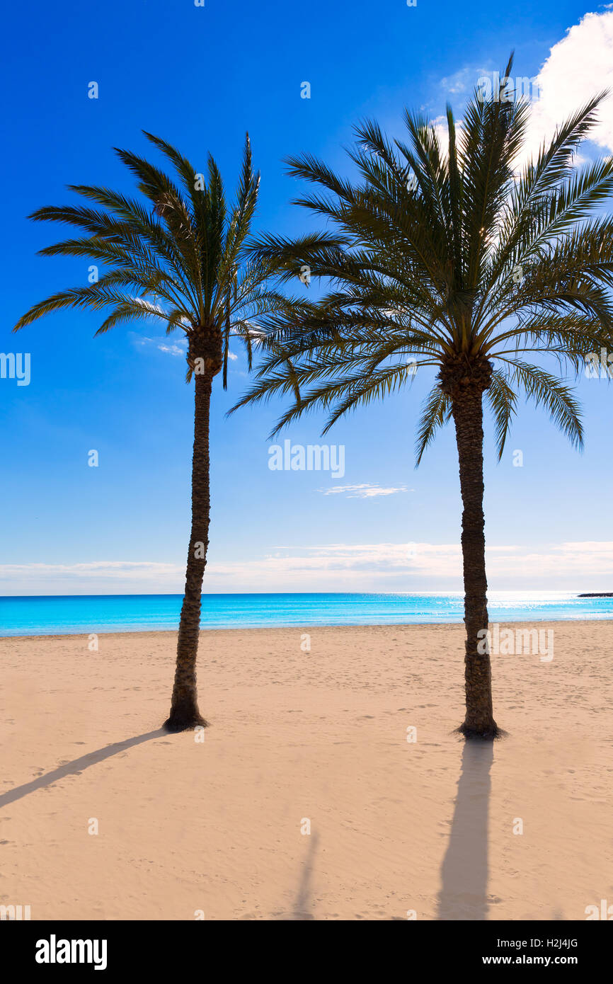 Alicante Postiguet Strand am Mittelmeer Spanien Stockfoto