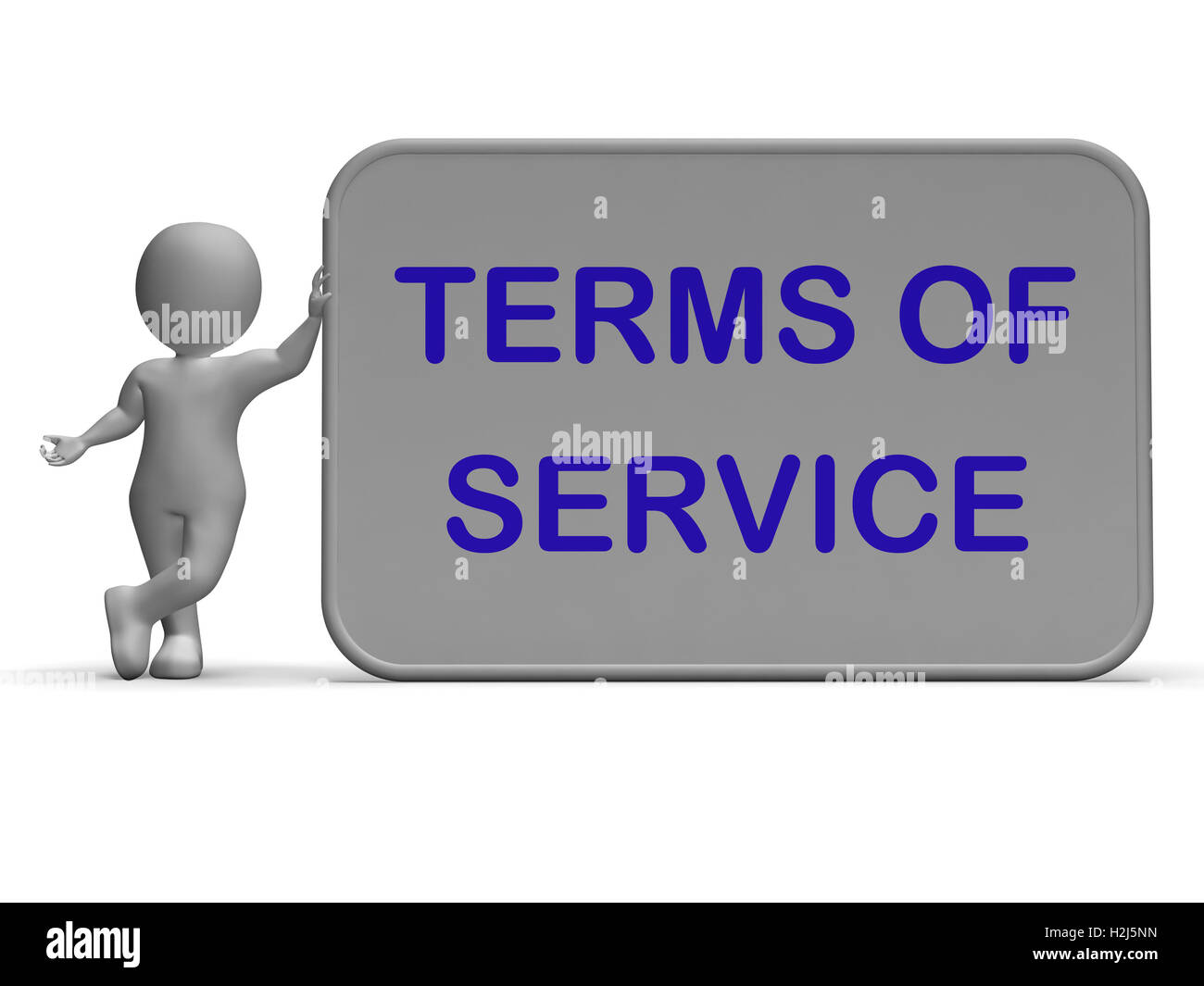 Nutzungsbedingungen Service Zeichen zeigt Vereinbarung und Vertrag für die Verwendung Stockfoto