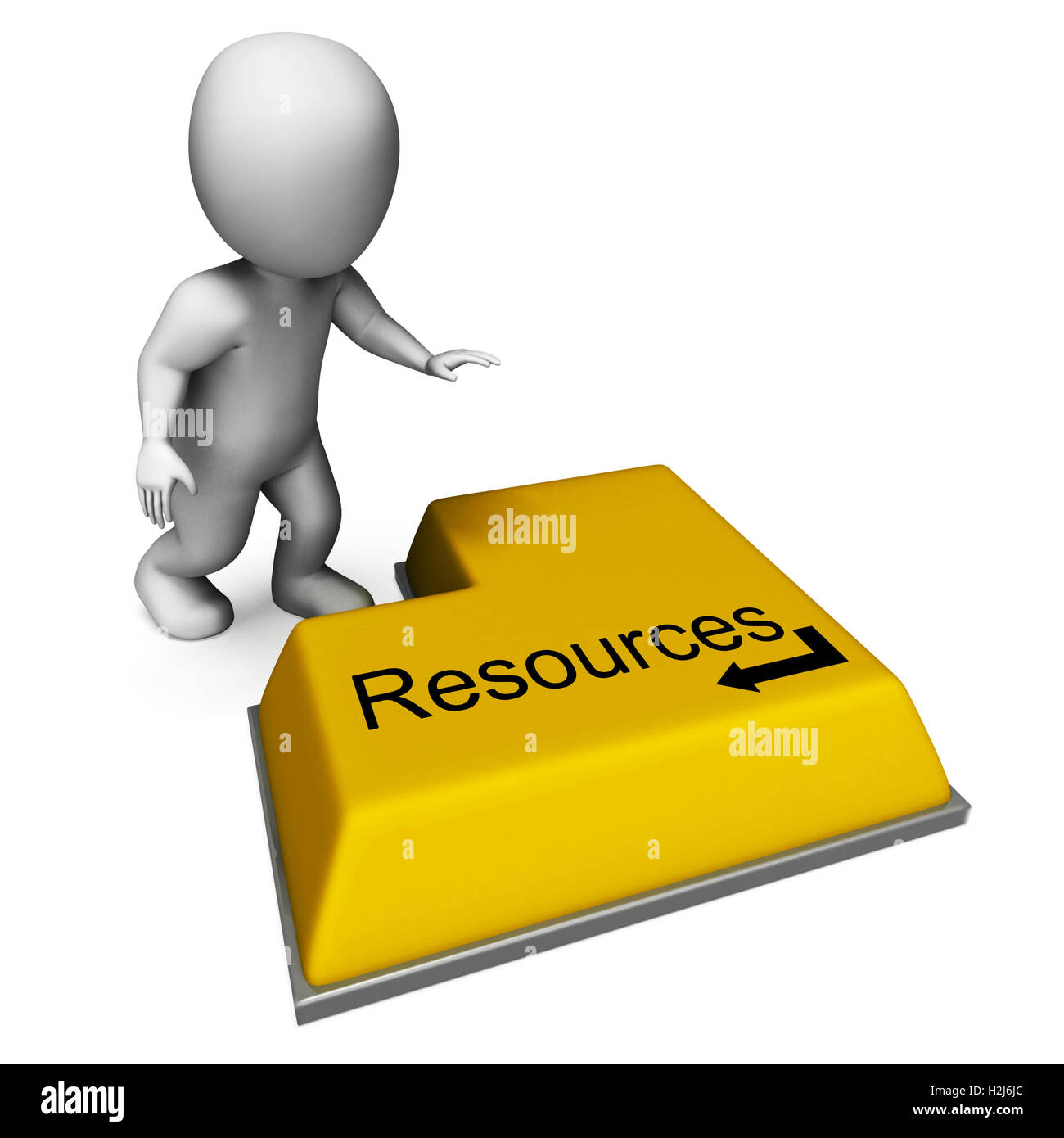 Ressourcen-Taste zeigt Mittel und zur Verfügung stehende Kapital Stockfoto