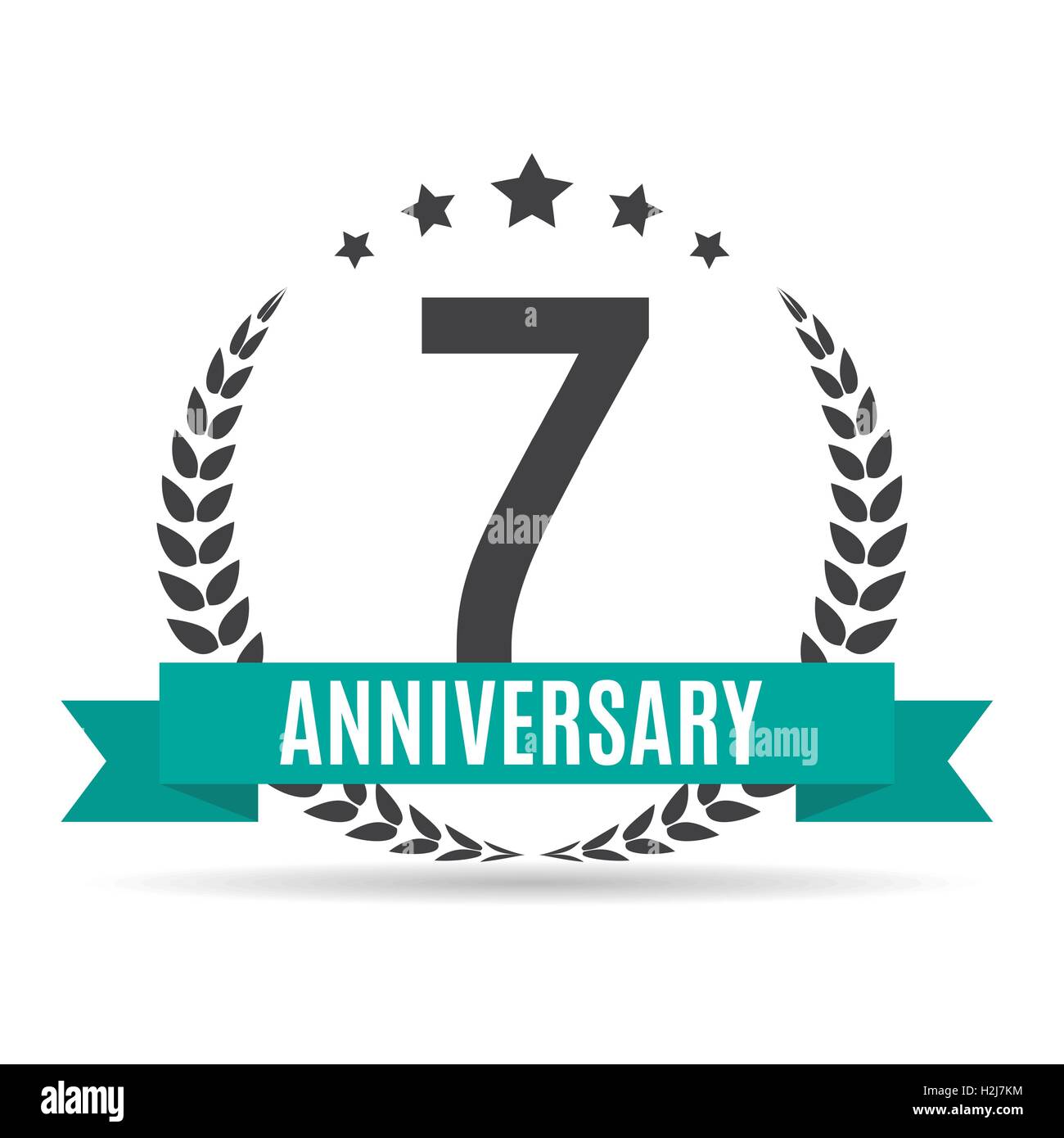 Vorlage 7 Jahre Jubiläum-Vektor-Illustration Stock-Vektorgrafik - Alamy
