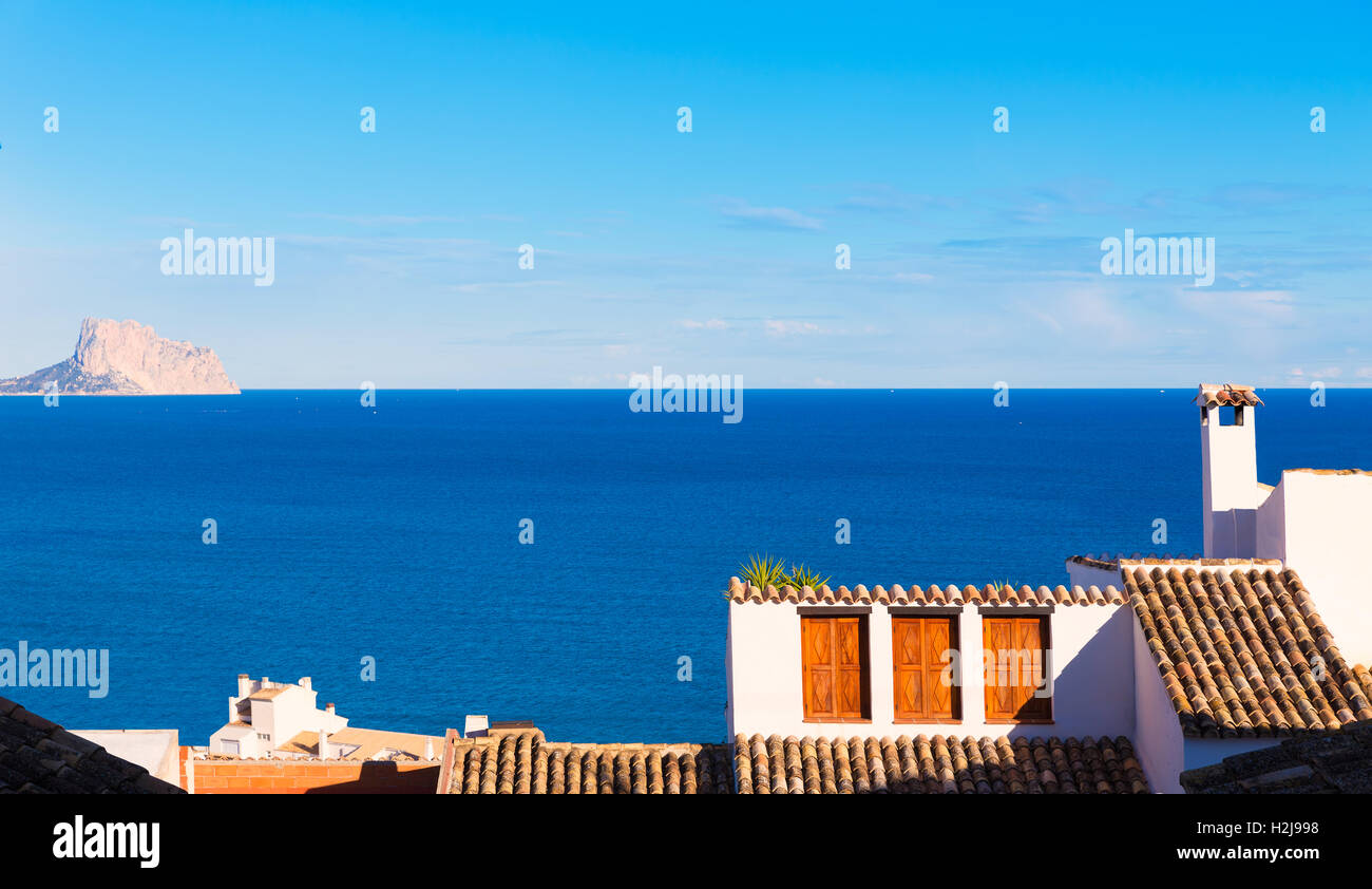 Altes Dorf Altea in weißen typisch mediterran in Alicante Stockfoto