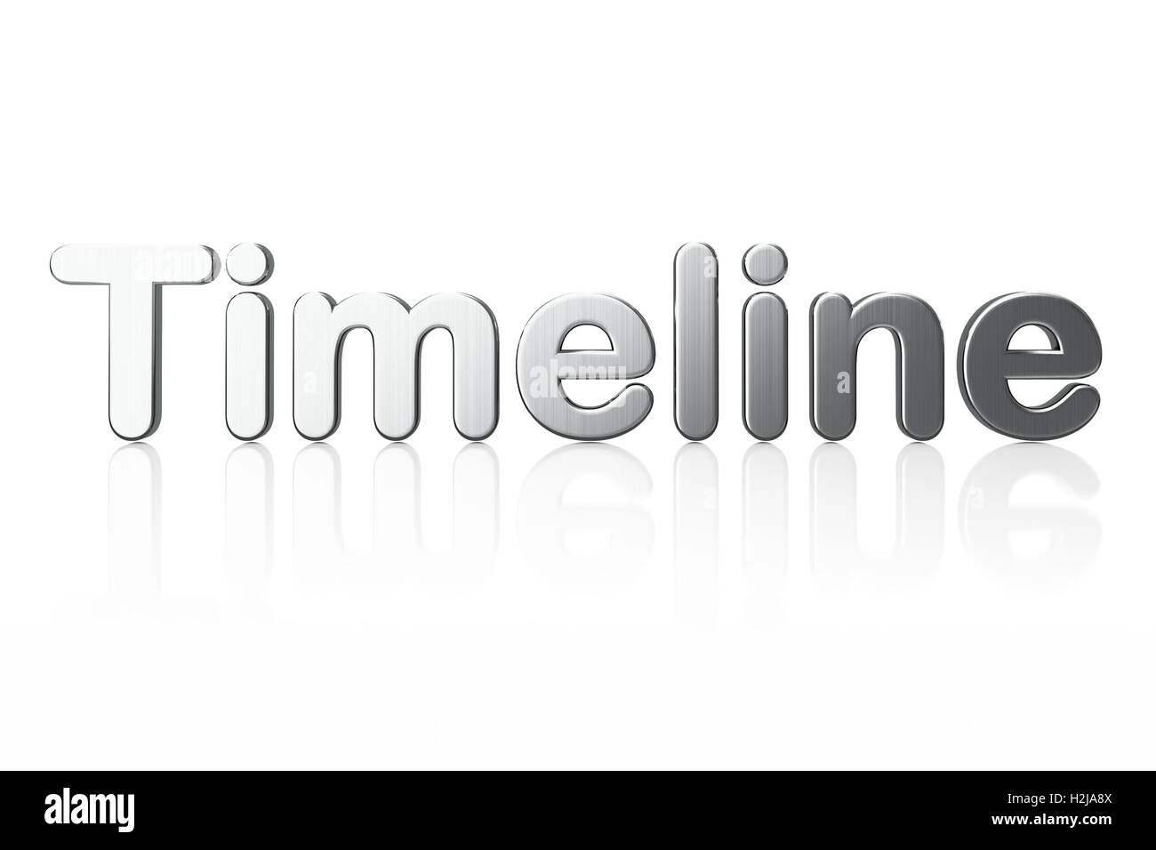 Timeline-Konzept: 3d Wort Timeline Stockfoto