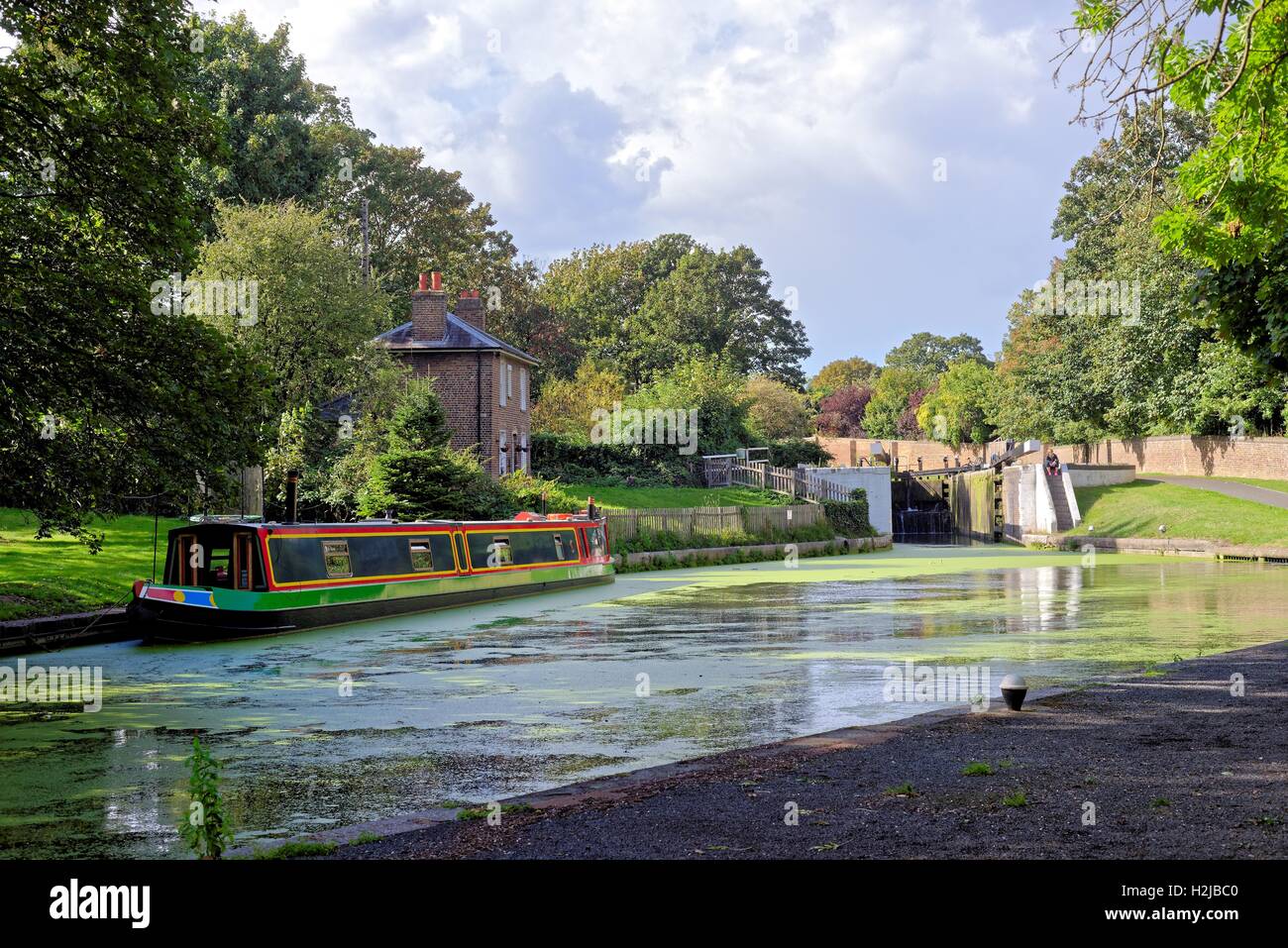 Grand Union Canal in Hanwell Sperre West London UK Stockfoto