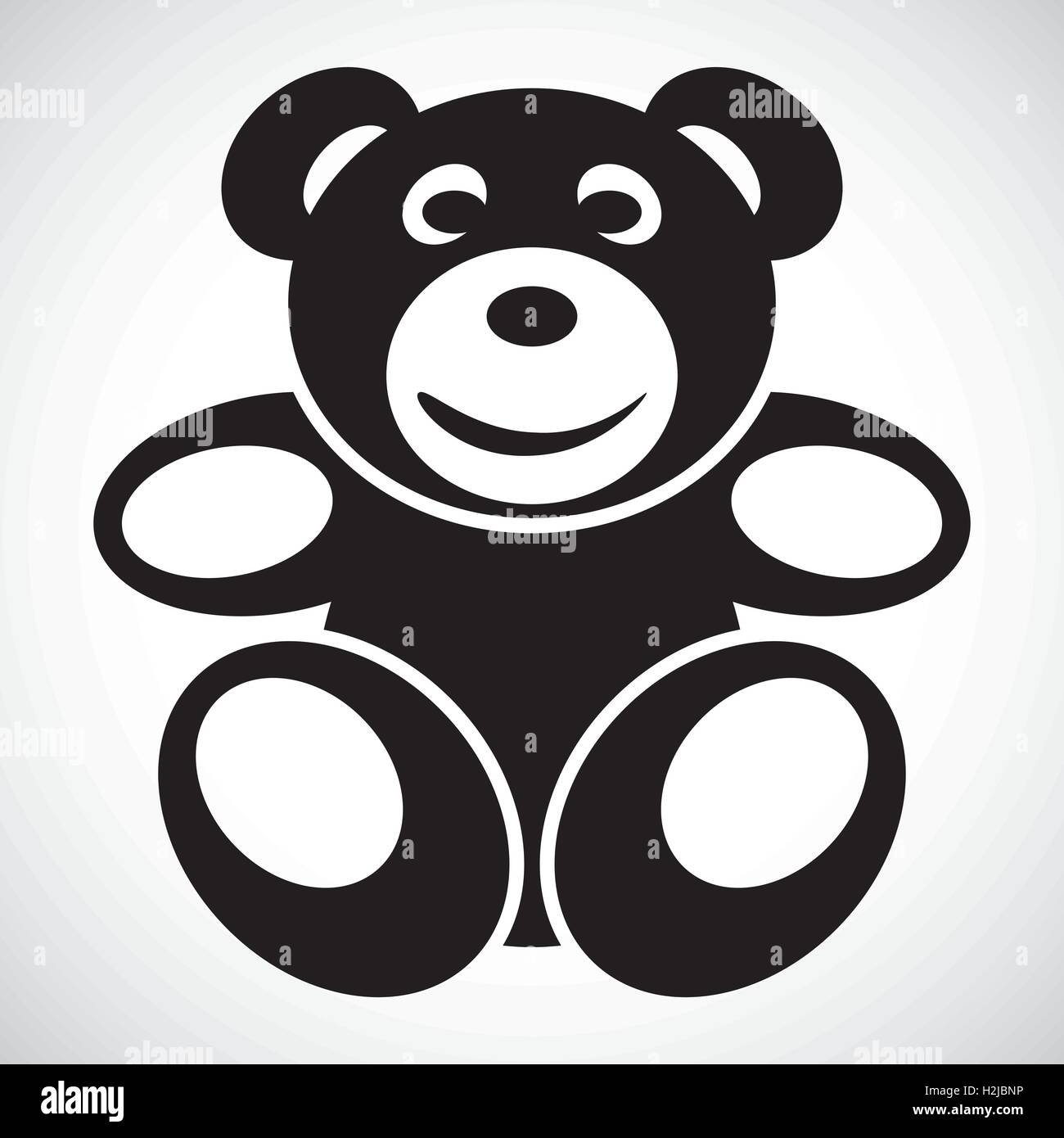 Symbol Lächeln Teddy für den kreativen Einsatz in Grafik-design Stock Vektor
