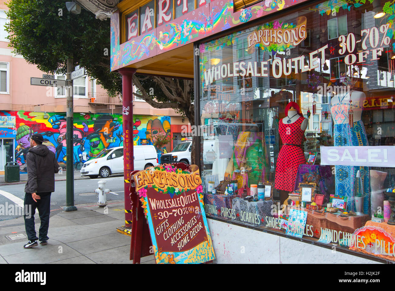 Modegeschäft in Haight-Ashbury-Viertel, San Francisco Stockfoto