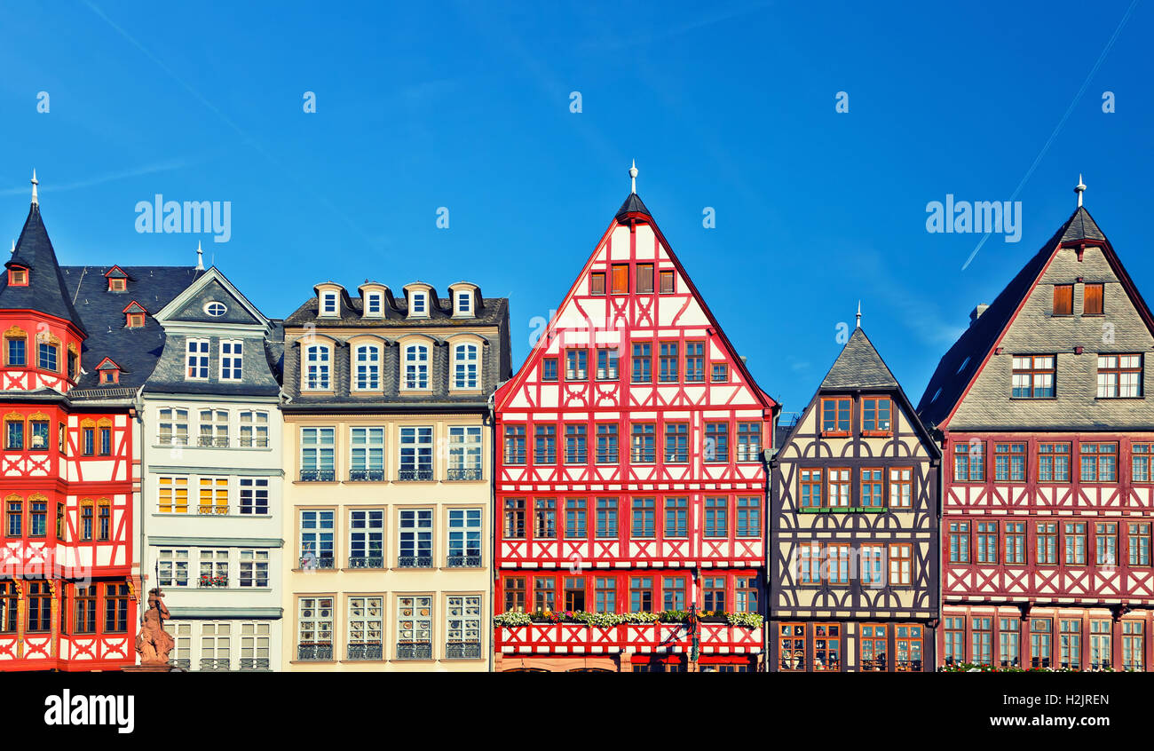 Alte traditionelle Gebäude in Frankfurt am Main Stockfoto