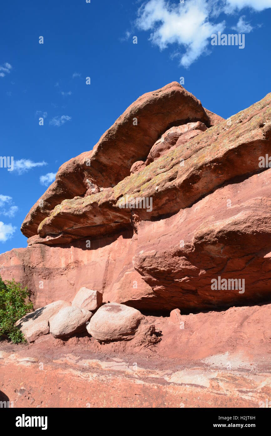 Sandstein-Formationen im Garten der Götter Park in Colorado Springs Stockfoto