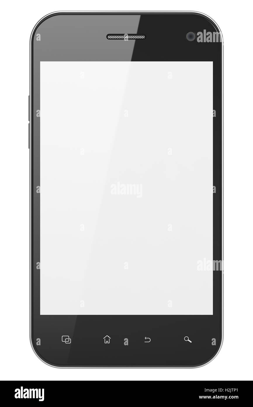 Schönes Smartphone auf weißem Hintergrund. Generische mobile Smartphone Stockfoto