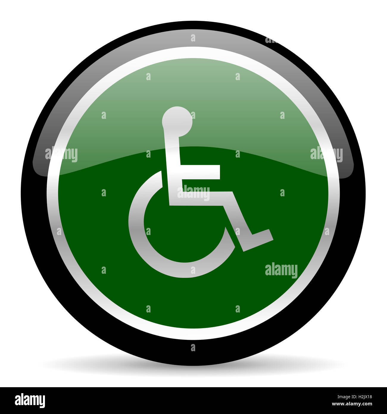 Rollstuhl-Symbol Stockfoto