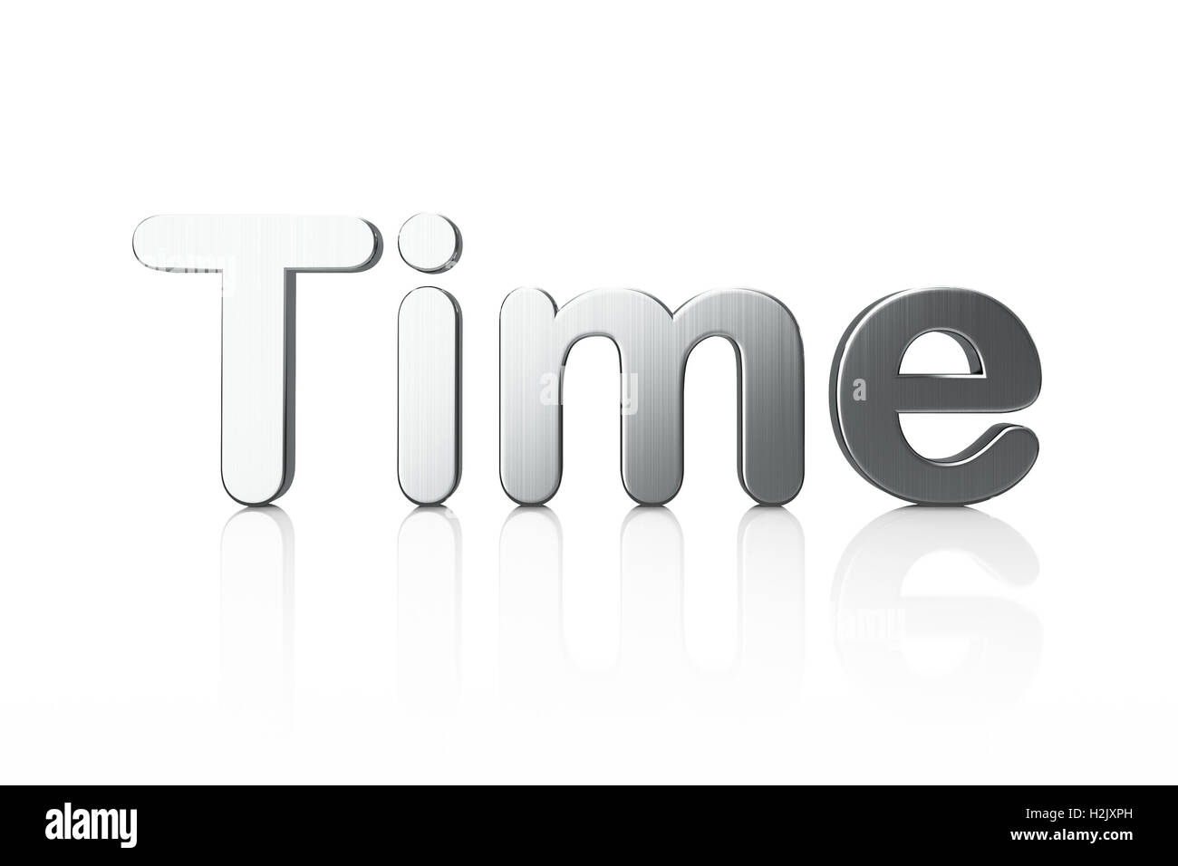 Timeline-Konzept: 3d Wort Zeit Stockfoto