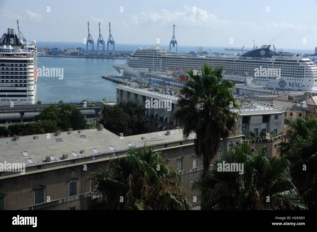 Genua Hafen Stockfoto
