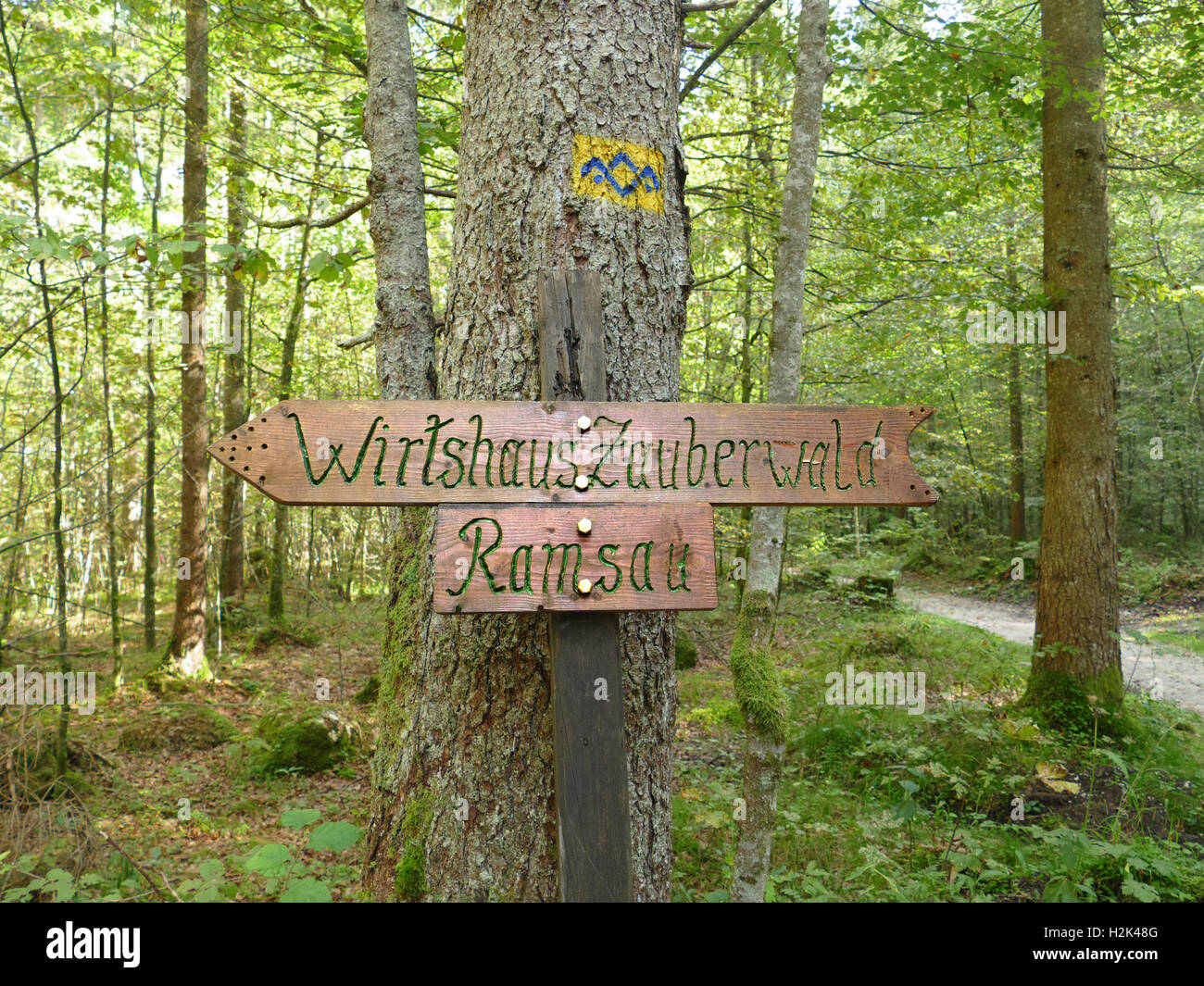 Bayern Berchtesgaden Nationalpark Ramsau Natur lernen Studie Miniatur Figur Europa Deutschland Stockfoto