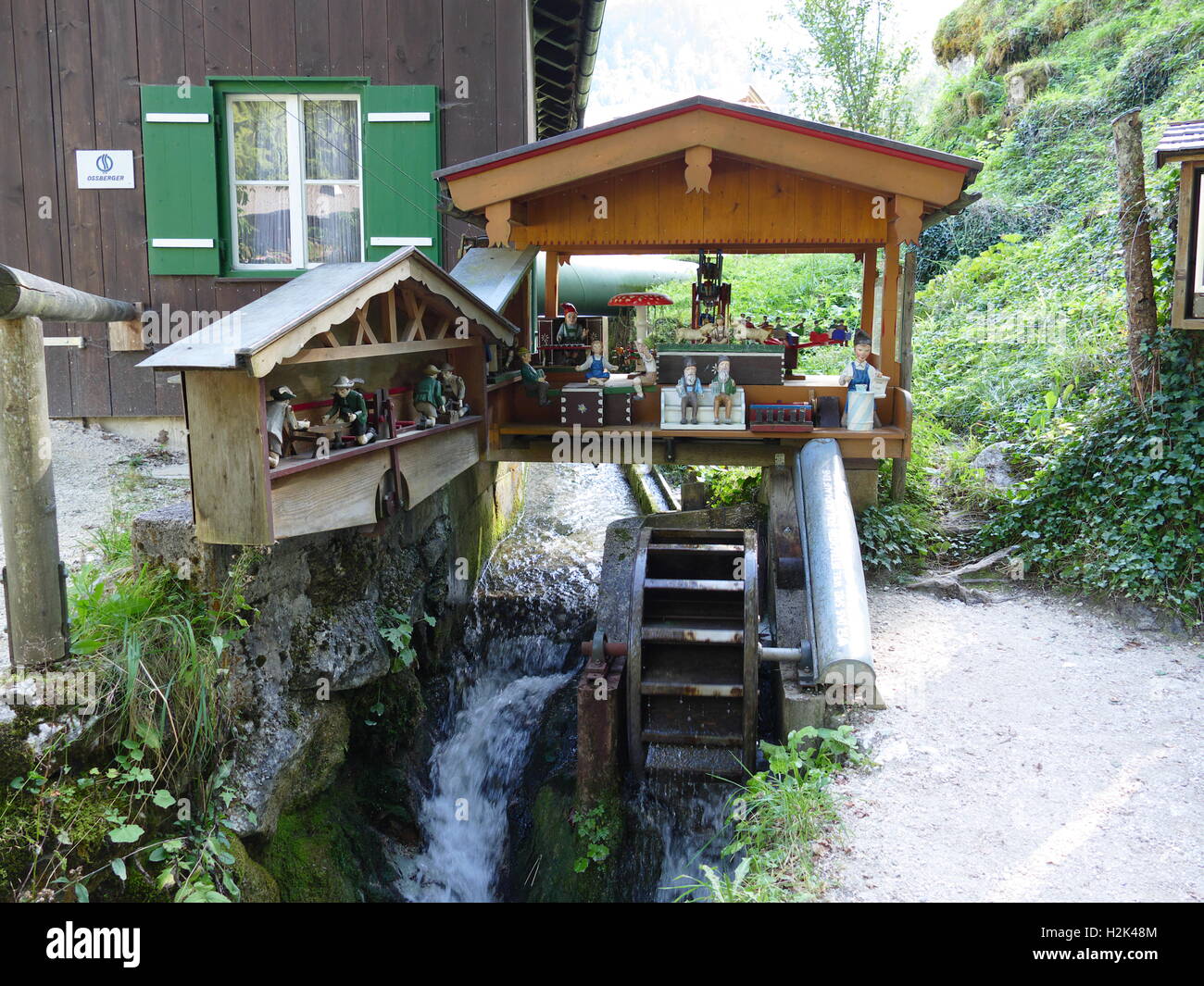 Bayern Berchtesgaden Nationalpark Ramsau Natur lernen Studie Miniatur Figur Europa Deutschland Stockfoto