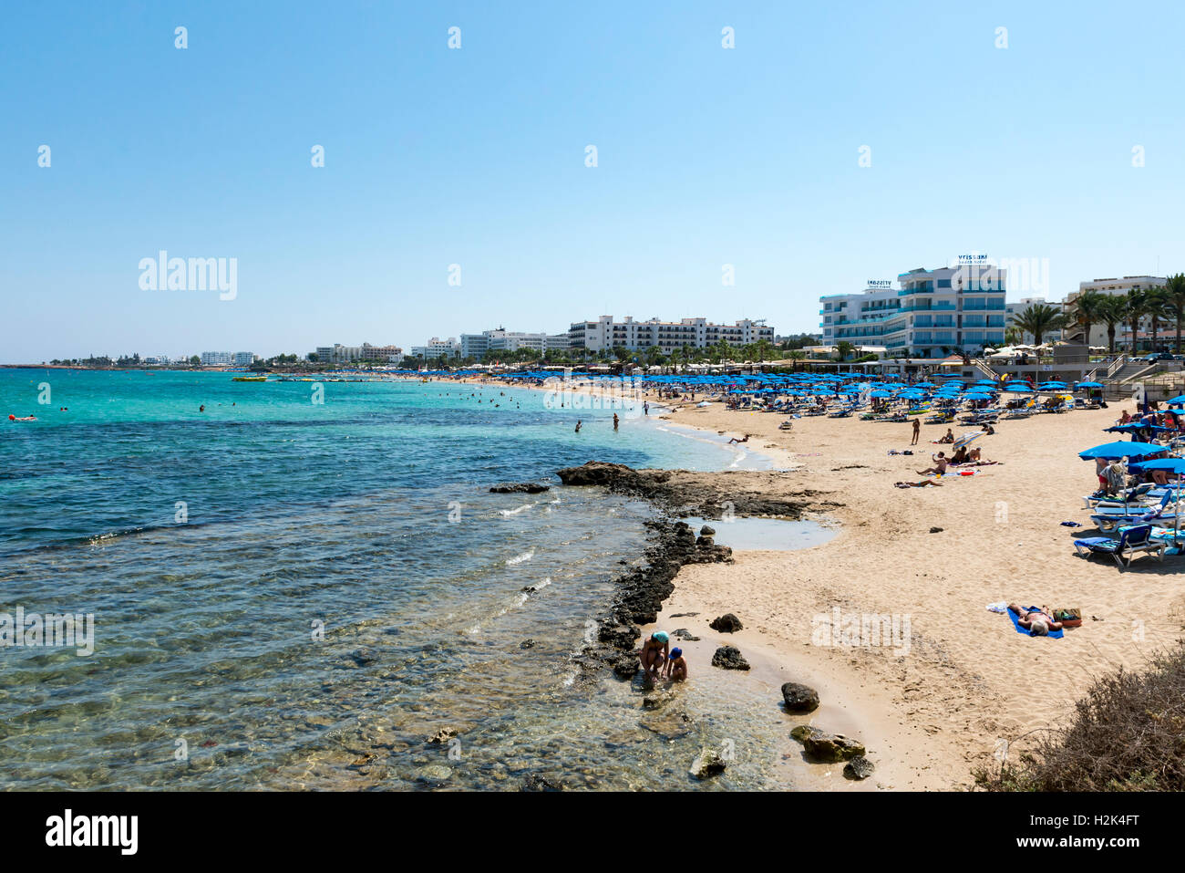 Sunrise Beach, Protaras Stockfoto