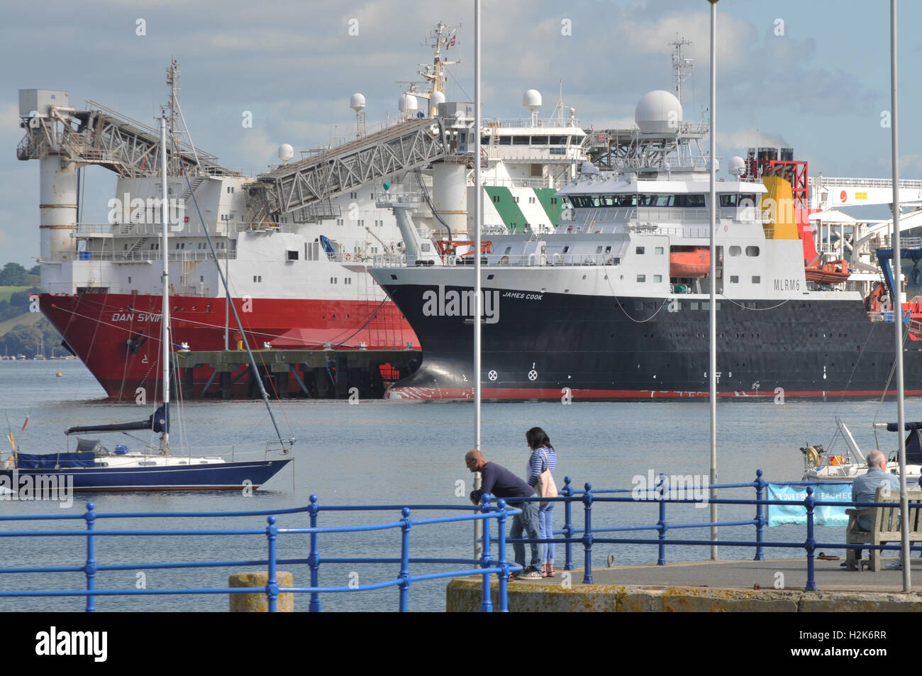 "Boote in Falmouth, Cornwall, UK Stockfoto