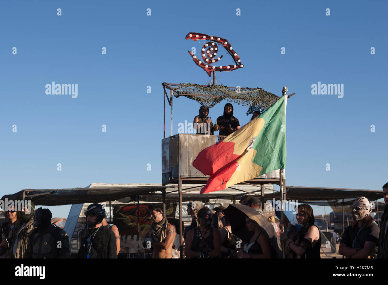 Ödland-Wochenende, California City, Kalifornien: September 22 bis 25, 2016. Jährliche Mad Max Ödland Festwochenende. Stockfoto