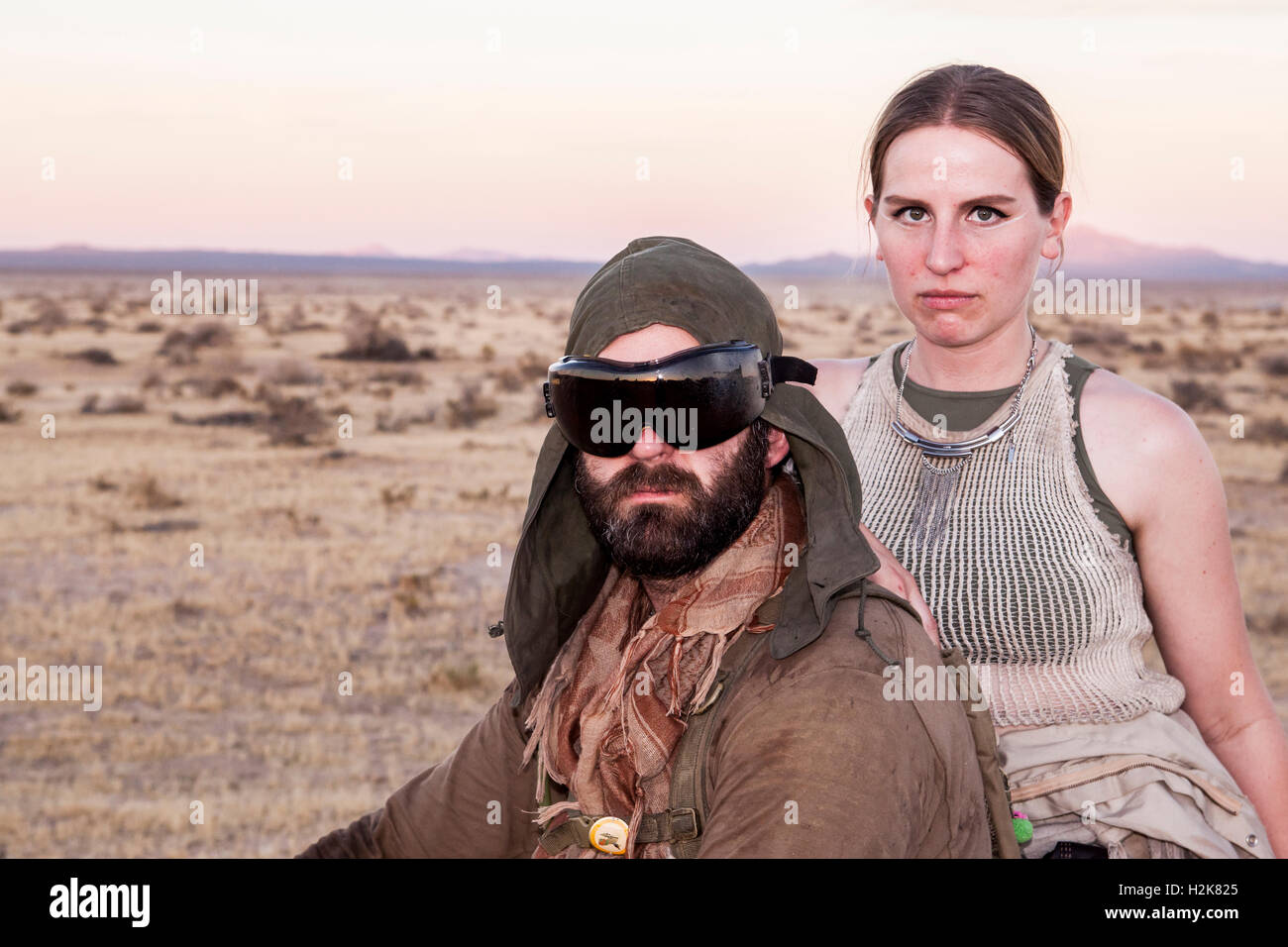 Ödland-Wochenende, California City, Kalifornien: September 22 bis 25, 2016. Jährliche Mad Max Ödland Festwochenende. Stockfoto