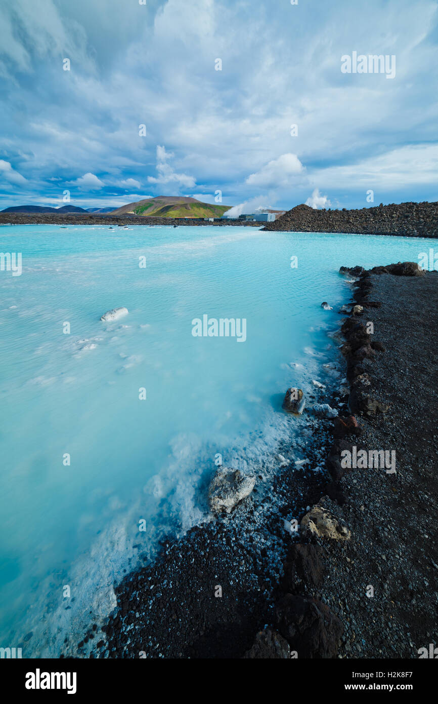 Die blaue Lagune Geothermie Bad. Stockfoto
