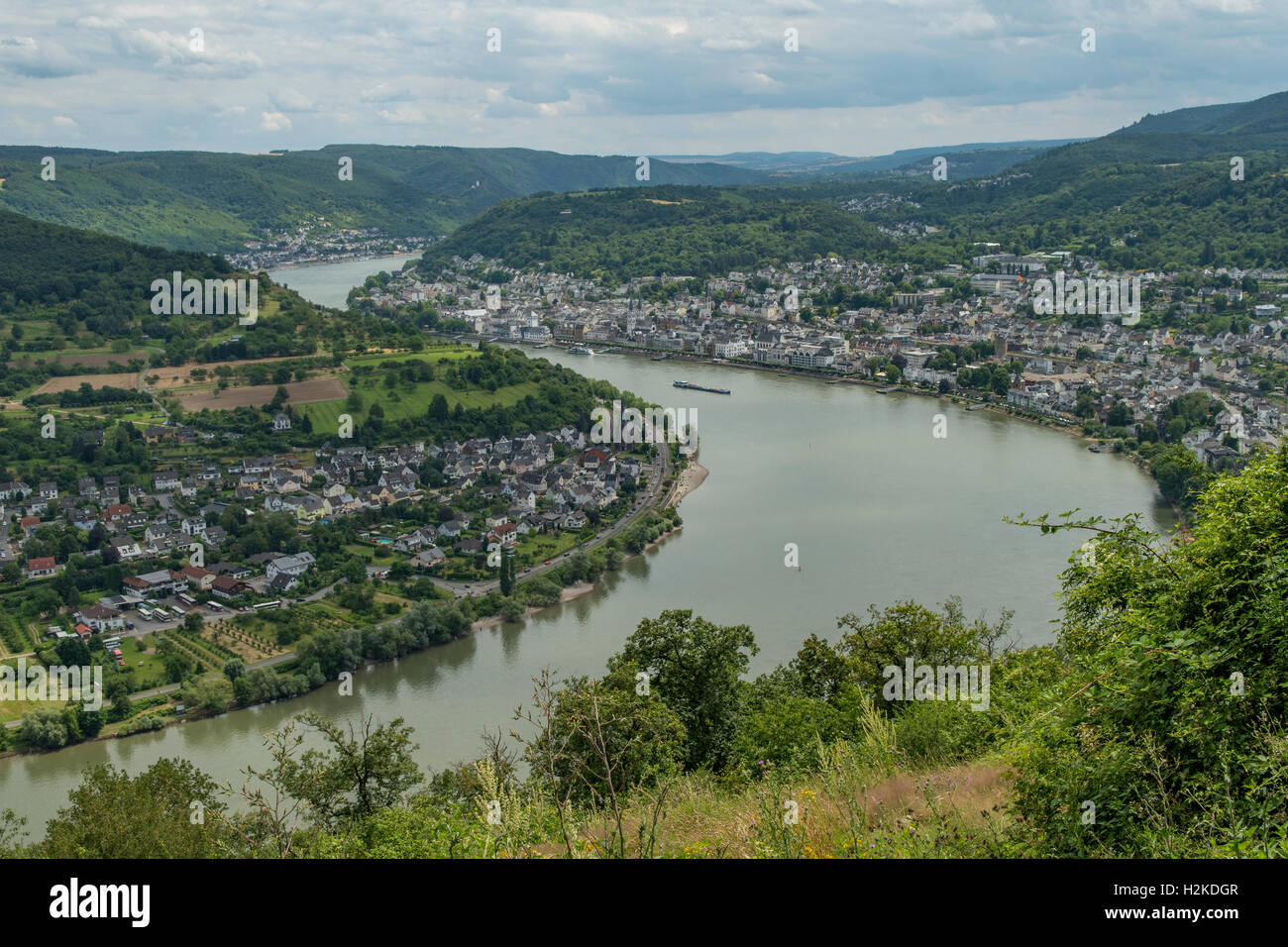 Den Rhein und in Boppard, Deutschland Stockfoto