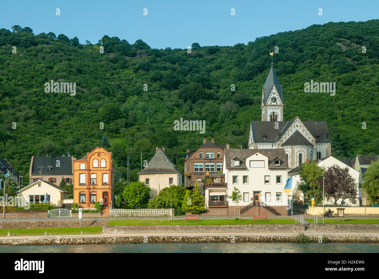 St. Nikolaus Kirche, Kamp-Bornhofen am Rhein, Deutschland Stockfoto